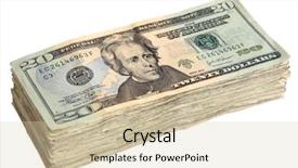 Presentation with stack - Cool new PPT theme with stack of 20 dollar bills backdrop and a lemonade colored foreground