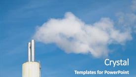  Presentation with waste - Presentation theme consisting of stack of a waste background and a teal colored foreground