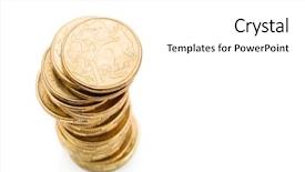  Presentation with australian dollar - Cool new presentation design with stack of australian one dollar backdrop and a white colored foreground