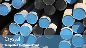  Presentation with steel bars - Colorful slides enhanced with stack of bars of reinforced backdrop and a  colored foreground