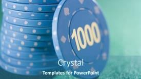  Presentation with betting - Presentation theme featuring stack-of-betting-chips background and a ocean colored foreground