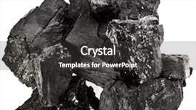  Presentation with natural resources - PPT theme consisting of stack of black coal isolated background and a dark gray colored foreground