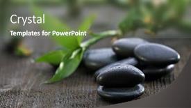  Presentation with black sea - Presentation with stack-of-black-sea-paddles background and a tawny brown colored foreground