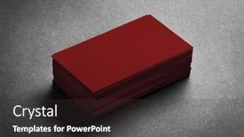  Presentation with business card - Colorful slide deck enhanced with stack-of-blank-dark-red backdrop and a dark gray colored foreground