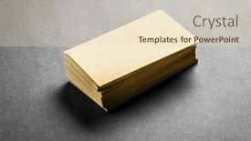  Presentation with name - Amazing PPT layouts having stack-of-blank-golden-business backdrop and a lemonade colored foreground