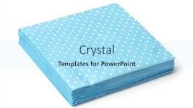  Presentation with napkins - PPT theme enhanced with stack-of-blue-dotted-napkins background and a arctic colored foreground
