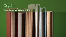  Presentation with stack books - Audience pleasing PPT theme consisting of stack-of-books-isolated backdrop and a tawny brown colored foreground