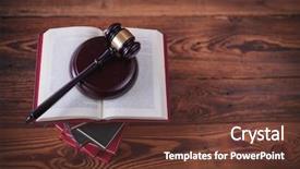  Presentation with education law - Beautiful slides featuring stack of books law backdrop and a tawny brown colored foreground