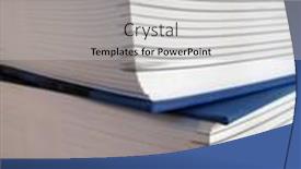  Presentation with stack books - Presentation theme having stack-of-books background and a light gray colored foreground
