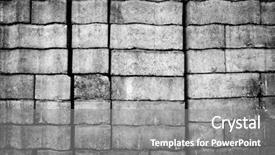  Presentation with brick - Beautiful theme featuring stack of brick backdrop and a gray colored foreground