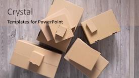  Presentation with new home - Amazing presentation having stack-of-cardboard-box backdrop and a lemonade colored foreground