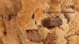  Presentation with of chocolate chips cookies - Beautiful theme featuring stack of chocolate chunk cookies backdrop and a gold colored foreground