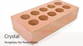  Presentation with white bricks - Presentation design featuring stack of clay bricks isolated background and a lemonade colored foreground