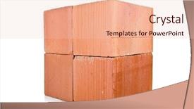  Presentation with white bricks - Cool new slide deck with stack of clay bricks isolated backdrop and a lemonade colored foreground