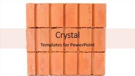  Presentation with white bricks - Slide deck consisting of stack of clay bricks background and a coral colored foreground