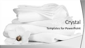  Presentation with white sheet - Slide deck consisting of stack of clean bedding sheets background and a white colored foreground