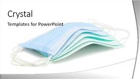  Presentation with face mask - Cool new presentation theme with stack of color face masks backdrop and a white colored foreground