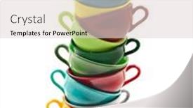  Presentation with tea coffee - Presentation theme featuring stack-of-colorful-coffee background and a lemonade colored foreground