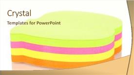  Presentation with sticky notes - Presentation theme with stack of colorful sticky notes background and a cream colored foreground