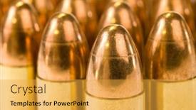  Presentation with copper - Beautiful presentation featuring stack-of-copper-plated-bullets backdrop and a yellow colored foreground