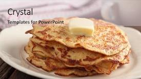  Presentation with cube - Cool new PPT theme with stack-of-cornmeal-pancakes backdrop and a lemonade colored foreground