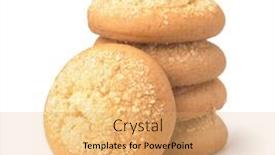  Presentation with white cheese - Slide set enhanced with stack-of-cream-cheese-cookies background and a yellow colored foreground