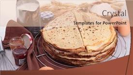  Presentation with stack - Slides consisting of stack-of-crepes-and-ingredients background and a lemonade colored foreground