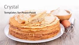  Presentation with stack - Beautiful PPT layouts featuring stack-of-crepes backdrop and a white colored foreground
