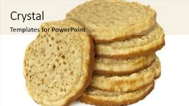  Presentation with stack - Colorful presentation theme enhanced with stack-of-crumpets-isolated backdrop and a yellow colored foreground