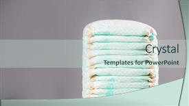  Presentation with diaper - Audience pleasing slide deck consisting of stack of diapers studio shot backdrop and a sky blue colored foreground