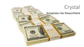  Presentation with stack - Audience pleasing PPT theme consisting of stack-of-dollars-isolated backdrop and a white colored foreground