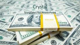  Presentation with stack - Cool new PPT theme with stack of dollars on money backdrop and a lemonade colored foreground