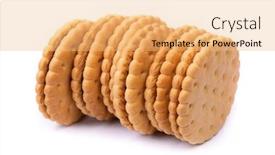  Presentation with biscuit - Audience pleasing presentation design consisting of stack-of-double-round-biscuit backdrop and a yellow colored foreground