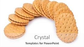  Presentation with biscuit - Theme with stack-of-double-round-biscuit background and a white colored foreground