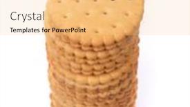  Presentation with biscuit - Colorful PPT layouts enhanced with stack-of-double-round-biscuit backdrop and a lemonade colored foreground