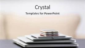  Presentation with electronic communication - Audience pleasing slide deck consisting of stack of electronic devices backdrop and a white colored foreground