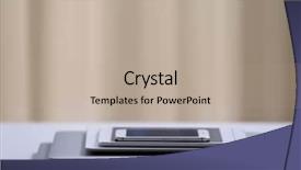  Presentation with electronic - Beautiful presentation featuring stack of electronic devices backdrop and a mint green colored foreground