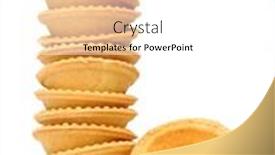  Presentation with stack - Audience pleasing slide set consisting of stack-of-empty-tartlets backdrop and a  colored foreground