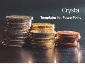 Stack Of Euro Coins PPT template 17 | CrystalGraphics