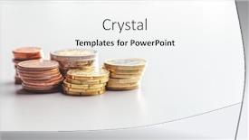  Presentation with stack - Slide set with stack-of-euro-coins background and a white colored foreground