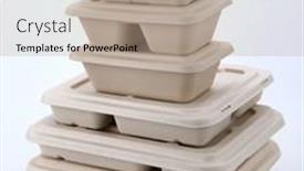  Presentation with fast food - Presentation with stack-of-fast-food-boxes background and a mint green colored foreground