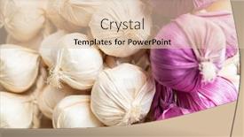  Presentation with garlic - Cool new slide deck with stack of garlic in the traditional marketplace at taiwan backdrop and a lemonade colored foreground