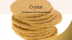  Presentation with gluten free - Colorful slide deck enhanced with stack of gluten free crumbly backdrop and a  colored foreground