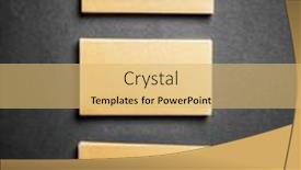  Presentation with business cards - Audience pleasing PPT theme consisting of stack-of-golden-business-cards backdrop and a yellow colored foreground