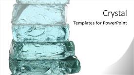  Presentation with strength - Slide set with stack of ice blocks concept background and a white colored foreground