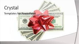  Presentation with stack - Amazing slides having stack of money with bow backdrop and a  colored foreground