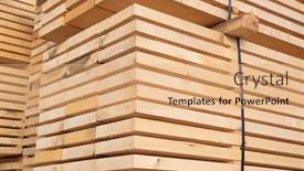  Presentation with lumber - PPT layouts featuring stack-of-new-wooden-studs background and a coral colored foreground