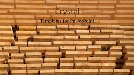  Presentation with lumber - PPT layouts with stack-of-new-wooden-studs background and a gold colored foreground