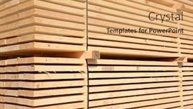  Presentation with lumber - Cool new theme with stack of new wooden studs at the lumber yard backdrop and a yellow colored foreground
