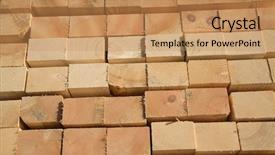 Presentation with lumber - Beautiful presentation featuring stack of new wooden studs backdrop and a coral colored foreground